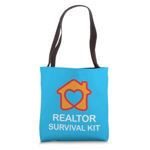 Realtor Survival Kit Bag, Cute Real Estate Agent Job Title Tote Bag :P